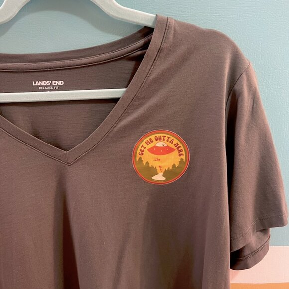 "get me outta here" olive green tee (size XL) - Picture 1 of 5